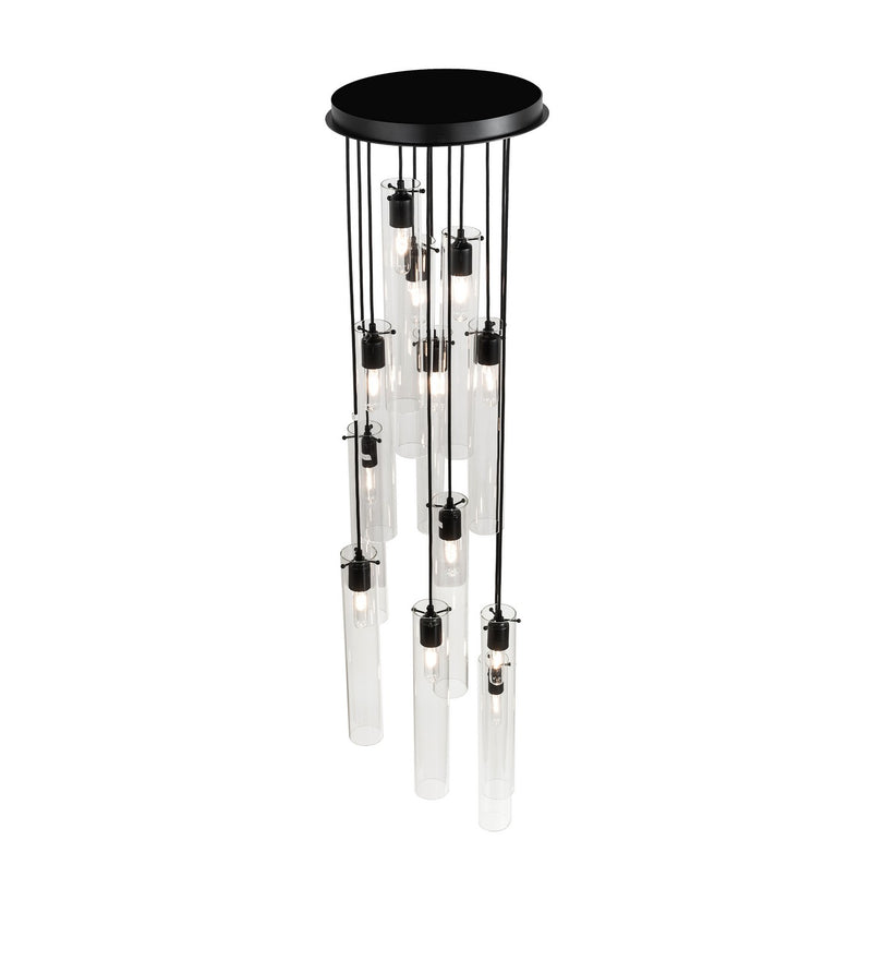Meyda Tiffany 220696 12 Light Pendant, Solar Black