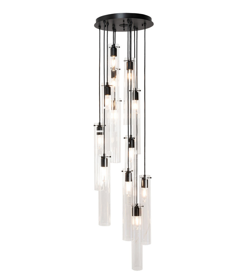 Meyda Tiffany 220696 12 Light Pendant, Solar Black