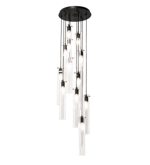 Meyda Tiffany 220696 12 Light Pendant, Solar Black