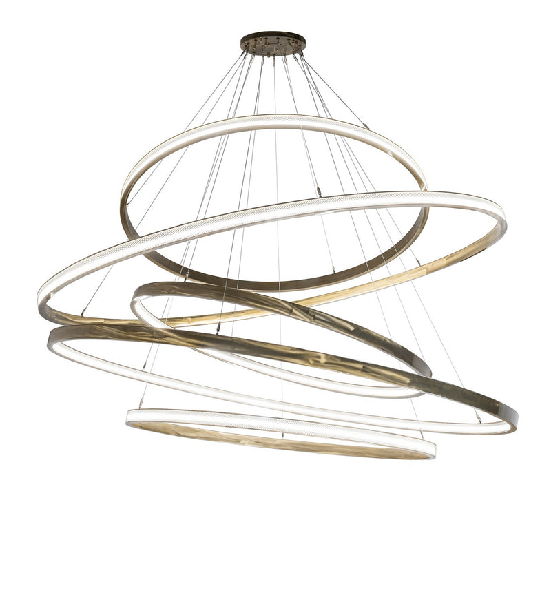 Meyda Tiffany 220811 LED Chandelier, Brass Tint