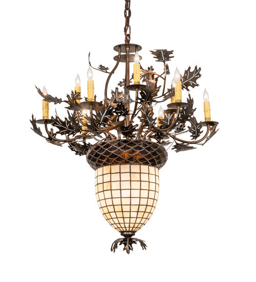 Meyda Tiffany 221201 11 Light Chandelier, Antique Copper