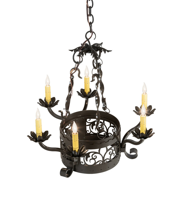 Meyda Tiffany 221249 Six Light Chandelier, Timeless Bronze
