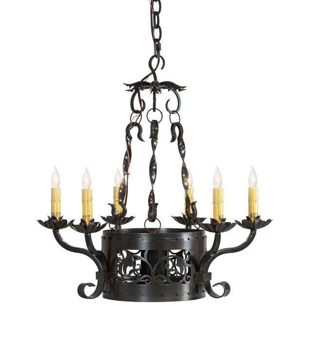 Meyda Tiffany 221249 Six Light Chandelier, Timeless Bronze