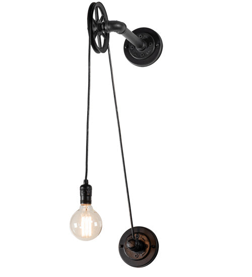 Meyda Tiffany 221343 One Light Wall Sconce, Oxidized Steel