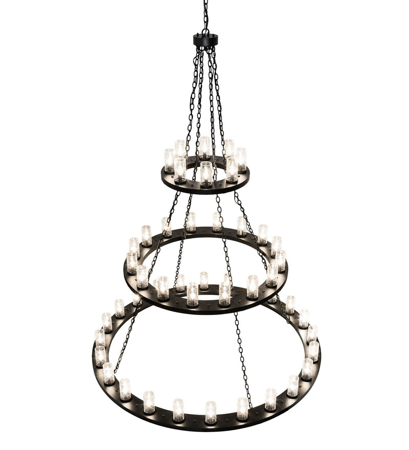 Meyda Tiffany 221385 48 Light Chandelier, Textured Black
