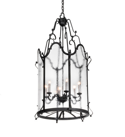 Meyda Tiffany 221434 Six Light Foyer Lantern, Gunmetal