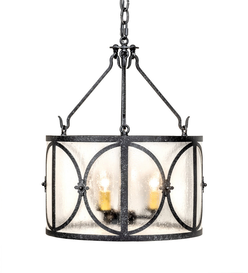 Meyda Tiffany 221458 Three Light Pendant, Gun Metal