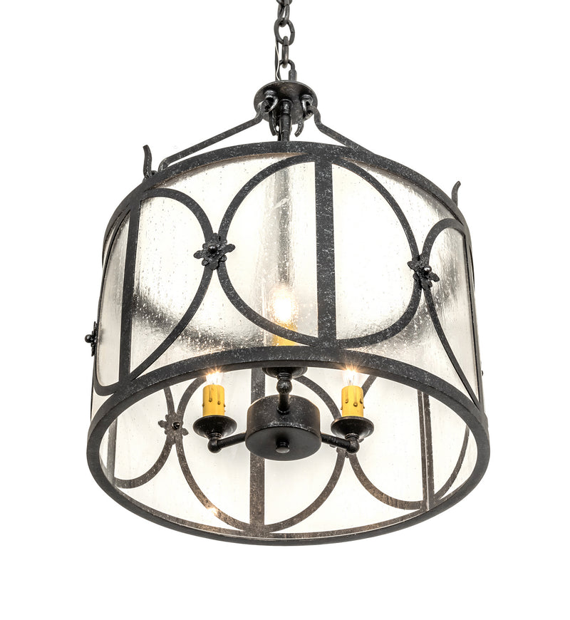 Meyda Tiffany 221458 Three Light Pendant, Gun Metal