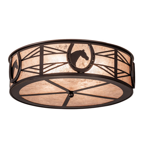 Meyda Tiffany 221494 Four Light Flushmount, Mahogany Bronze