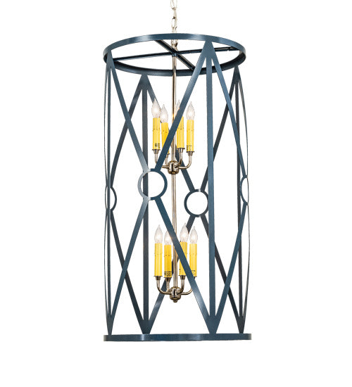 Meyda Tiffany 221843 Eight Light Pendant, Tempe Star And Polished Nickel