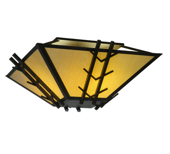 Meyda Tiffany 221861 Eight Light Semi-Flushmount, Antique Iron Gate