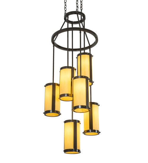 Meyda Tiffany 222213 Six Light Chandelier, Timeless Bronze