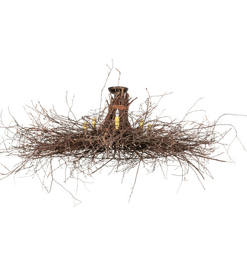Meyda Tiffany 222625 Eight Light Semi-Flushmount, Antique Copper