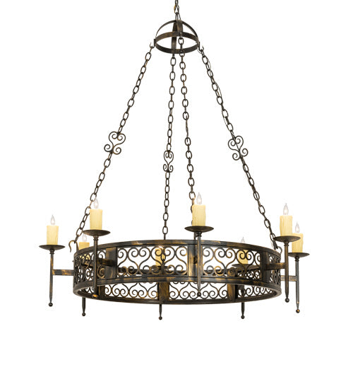 Meyda Tiffany 222724 Eight Light Chandelier, Antique Black
