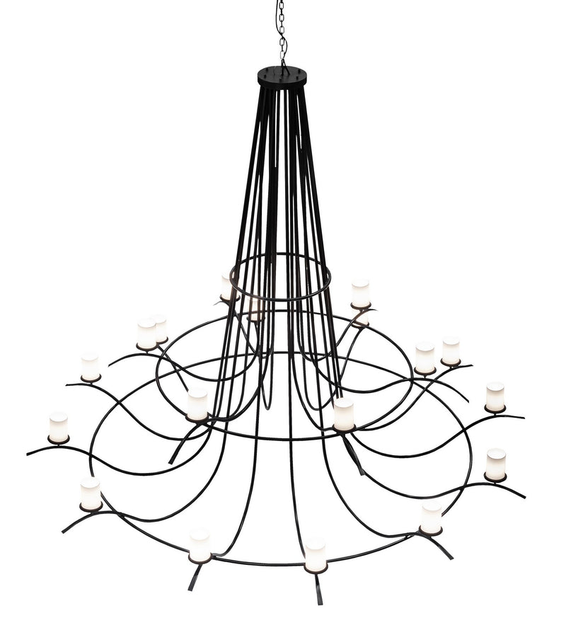 Meyda Tiffany 222728 18 Light Chandelier, Solar Black