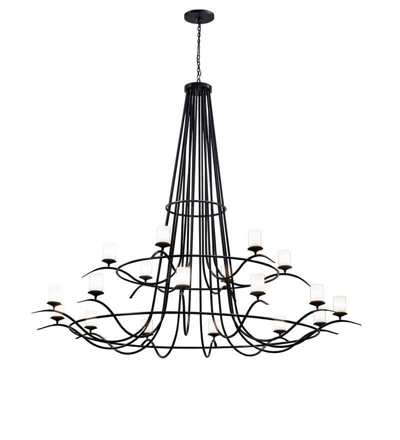 Meyda Tiffany 222728 18 Light Chandelier, Solar Black