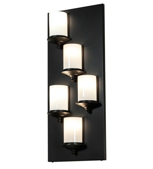 Meyda Tiffany 222730 Five Light Wall Sconce, Solar Black