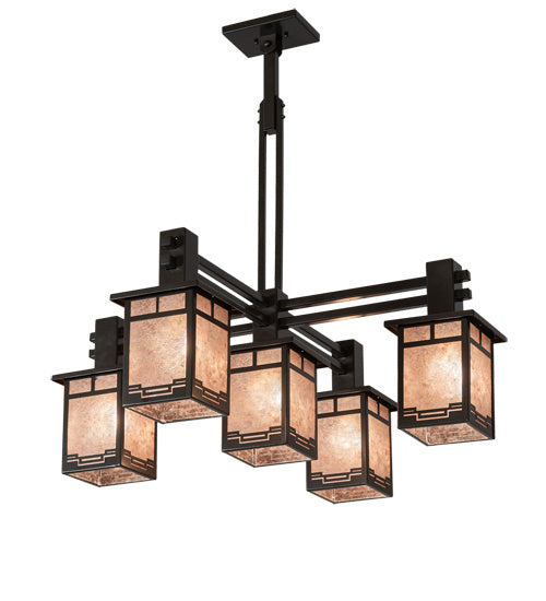 Meyda Tiffany 222753 Five Light Chandelier, Timeless Bronze Over A/C
