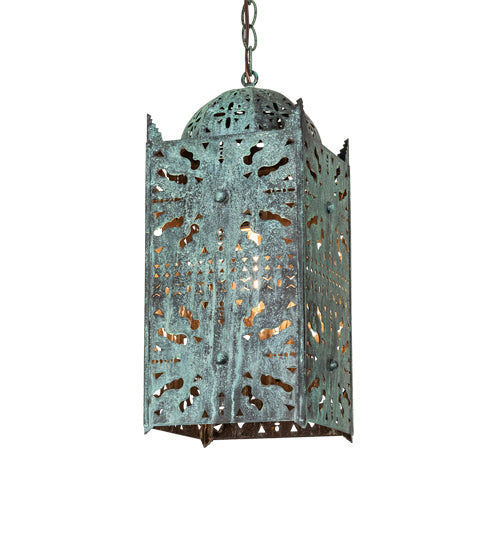 Meyda Tiffany 222871 One Light Pendant, Craftsman Verdi On Brass