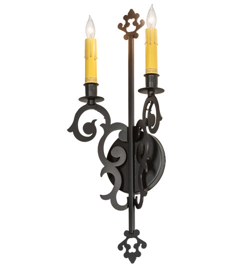 Meyda Tiffany 223053 Two Light Wall Sconce, Blackwash