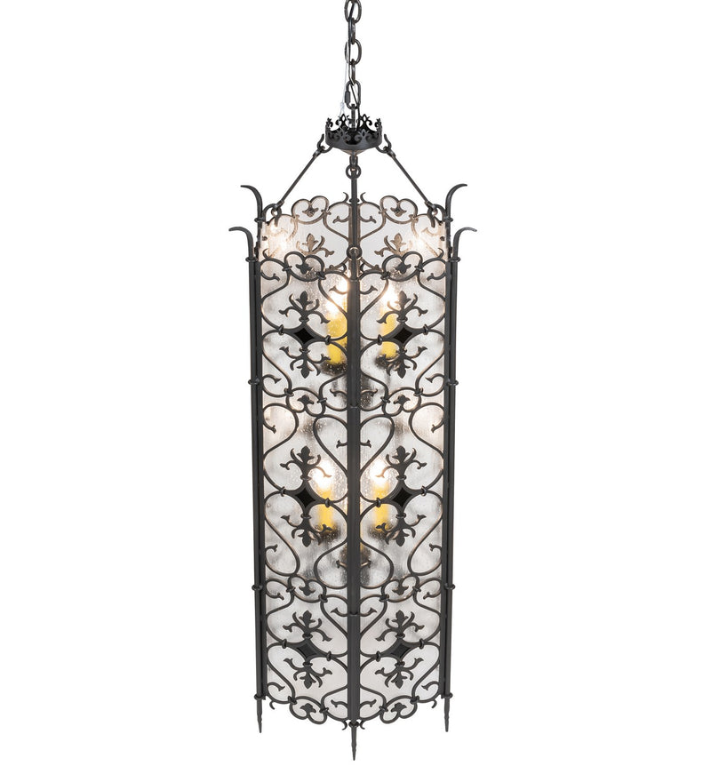 Meyda Tiffany 223517 Six Light Pendant, Hand Rubbed Iron