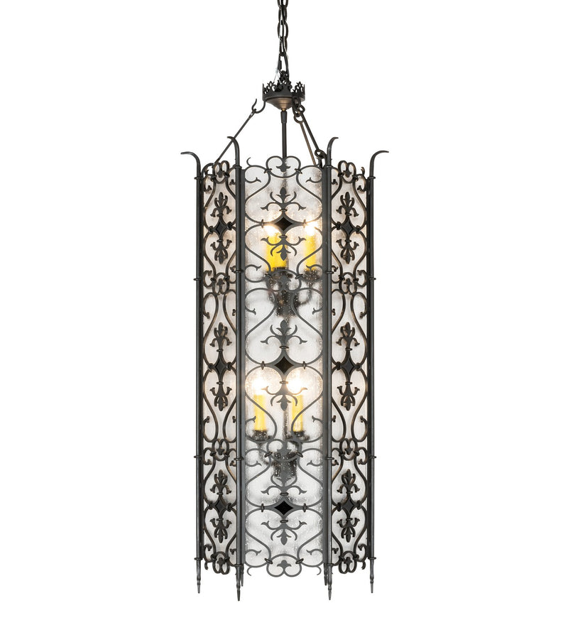 Meyda Tiffany 223517 Six Light Pendant, Hand Rubbed Iron