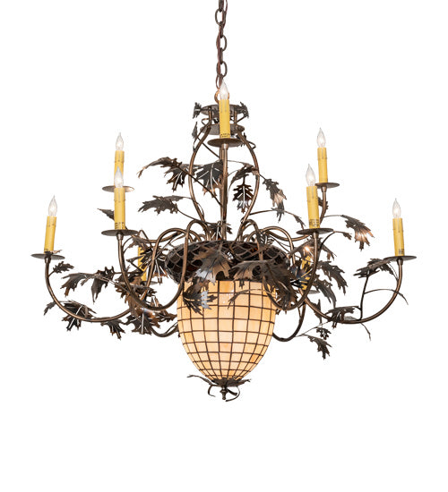 Meyda Tiffany 223642 11 Light Chandelier, Antique Copper