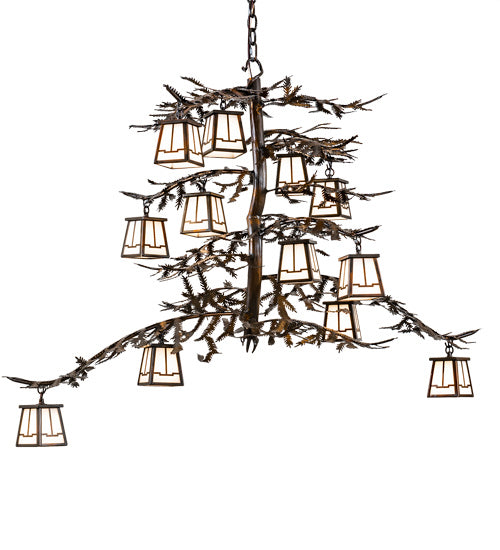 Meyda Tiffany 223801 12 Light Chandelier, Vintage Copper