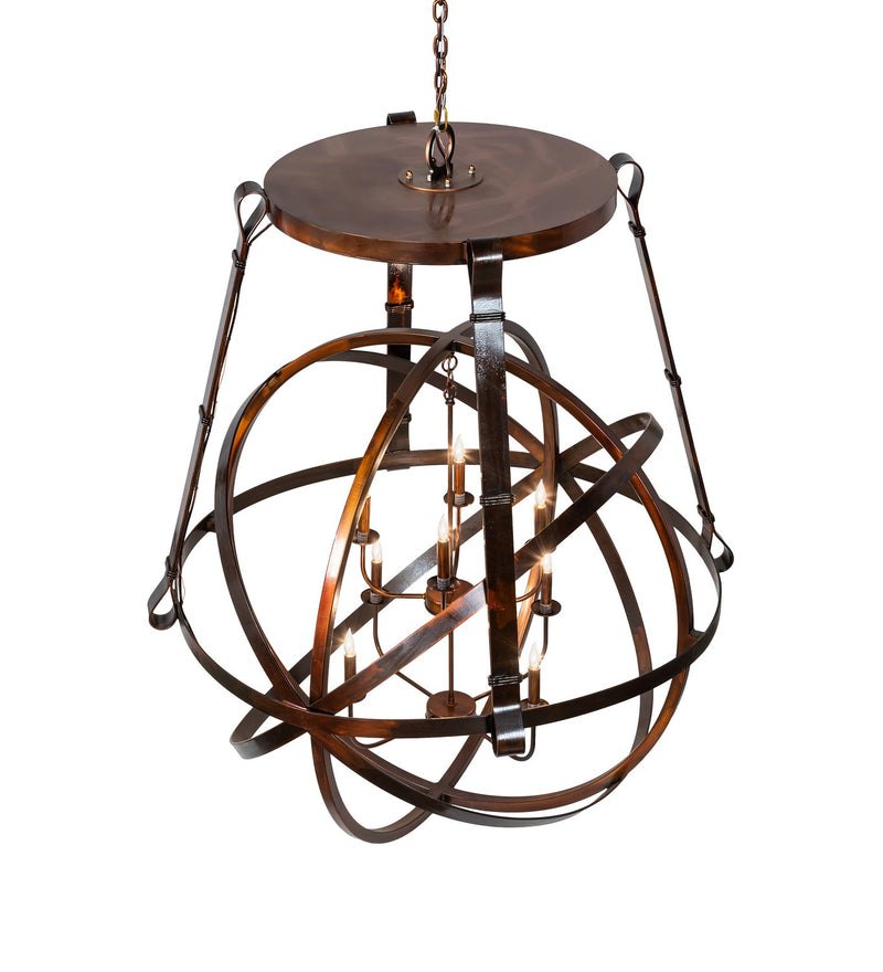 Meyda Tiffany 223804 LED Chandelier, Vintage Copper