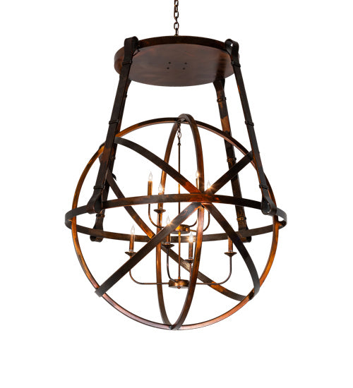 Meyda Tiffany 223804 LED Chandelier, Vintage Copper