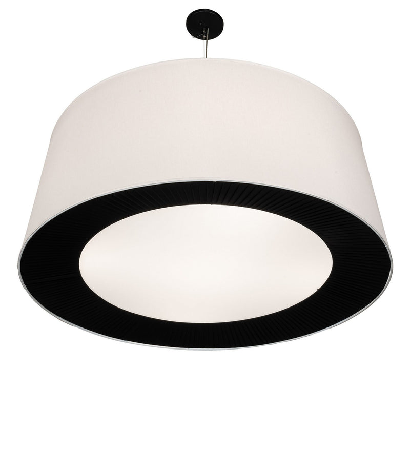 Meyda Tiffany 224023 Five Light Pendant, Flat Black And Gloss White