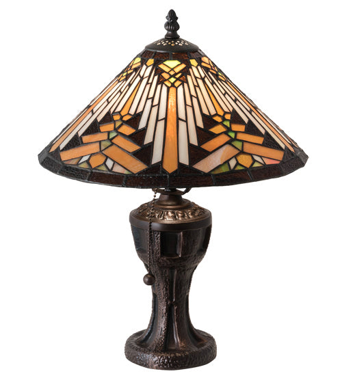 Meyda Tiffany 224111 One Light Table Lamp, Mahogany Bronze
