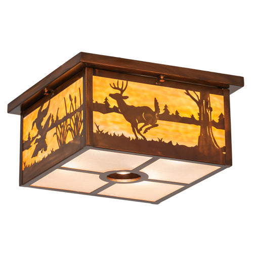 Meyda Tiffany 224116 Five Light Flushmount, Vintage Copper