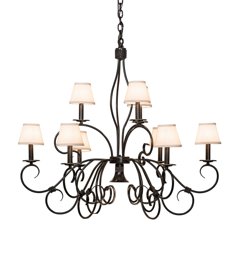 Meyda Tiffany 224138 Ten Light Chandelier, Timeless Bronze