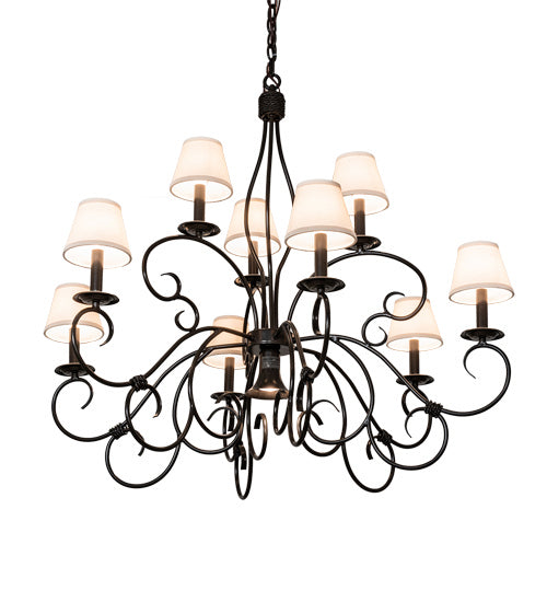 Meyda Tiffany 224138 Ten Light Chandelier, Timeless Bronze