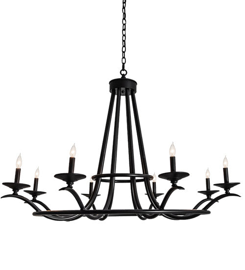 Meyda Tiffany 225442 Eight Light Chandelier, Blackwash