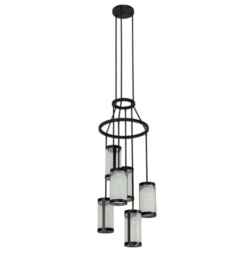 Meyda Tiffany 225670 Six Light Chandelier, Old Wrought Iron