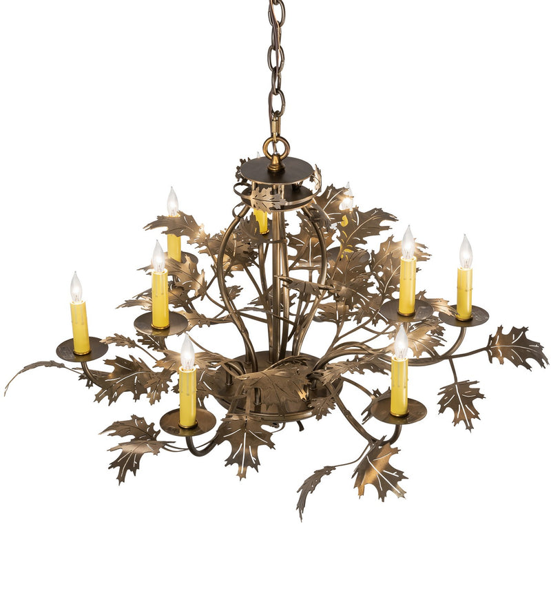 Meyda Tiffany 225725 Nine Light Chandelier, Antique Copper