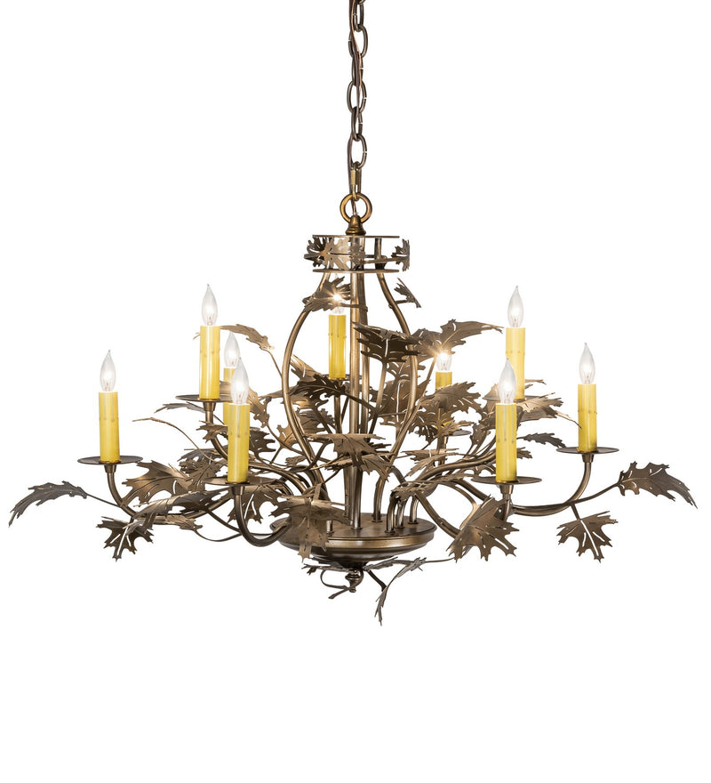 Meyda Tiffany 225725 Nine Light Chandelier, Antique Copper