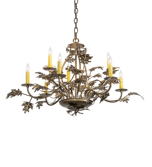 Meyda Tiffany 225725 Nine Light Chandelier, Antique Copper