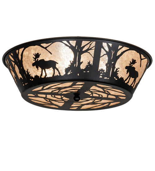Meyda Tiffany 225869 Four Light Flushmount, Textured Black