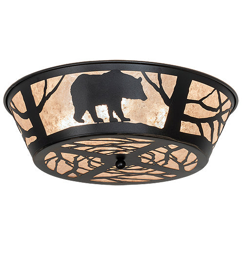 Meyda Tiffany 225872 Four Light Flushmount, Textured Black
