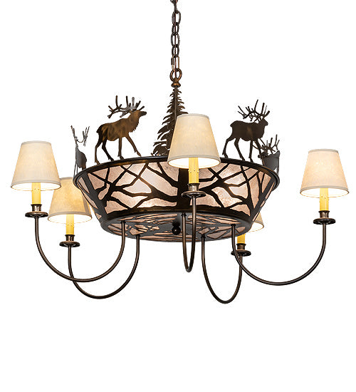 Meyda Tiffany 225914 Eight Light Chandelier, Antique Copper