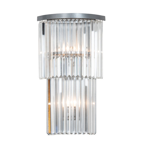 Meyda Tiffany 226135 Two Light Wall Sconce, Sparkle Silver