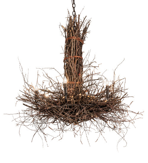 Meyda Tiffany 226214 Six Light Chandelier, Dark Bronze