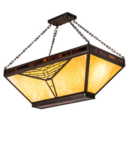 Meyda Tiffany 226306 Nine Light Semi-Flushmount, Mahogany Bronze