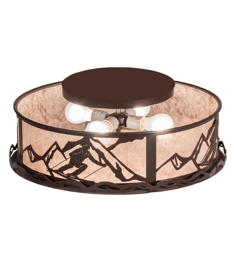 Meyda Tiffany 226462 Four Light Semi-Flushmount, Cafe Noir