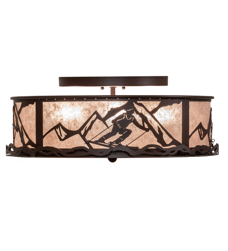 Meyda Tiffany 226462 Four Light Semi-Flushmount, Cafe Noir