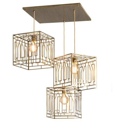 Meyda Tiffany 227013 LED Pendant, Brushed Brass