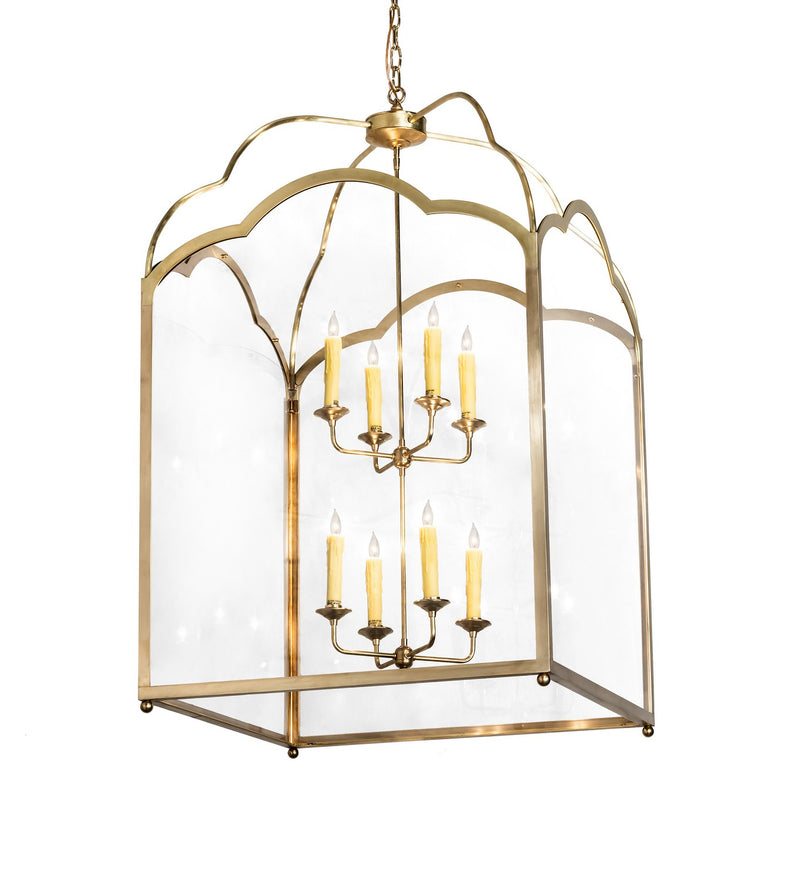 Meyda Tiffany 227464 Eight Light Pendant, Raw Brass